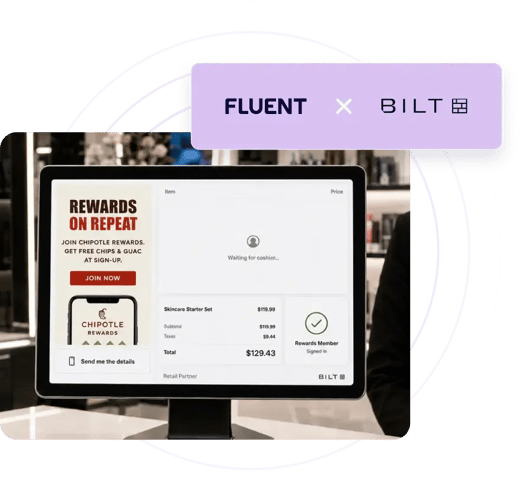 Bilt x Fluent lockup Bilt x Fluent lockup