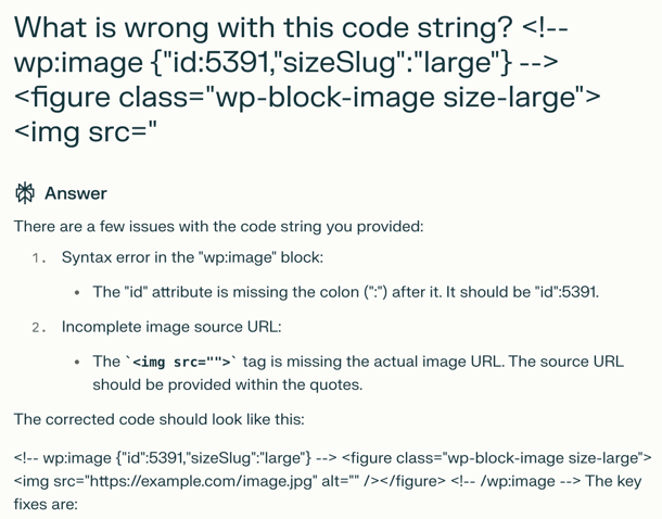 Using AI to Fix Code - Example 1