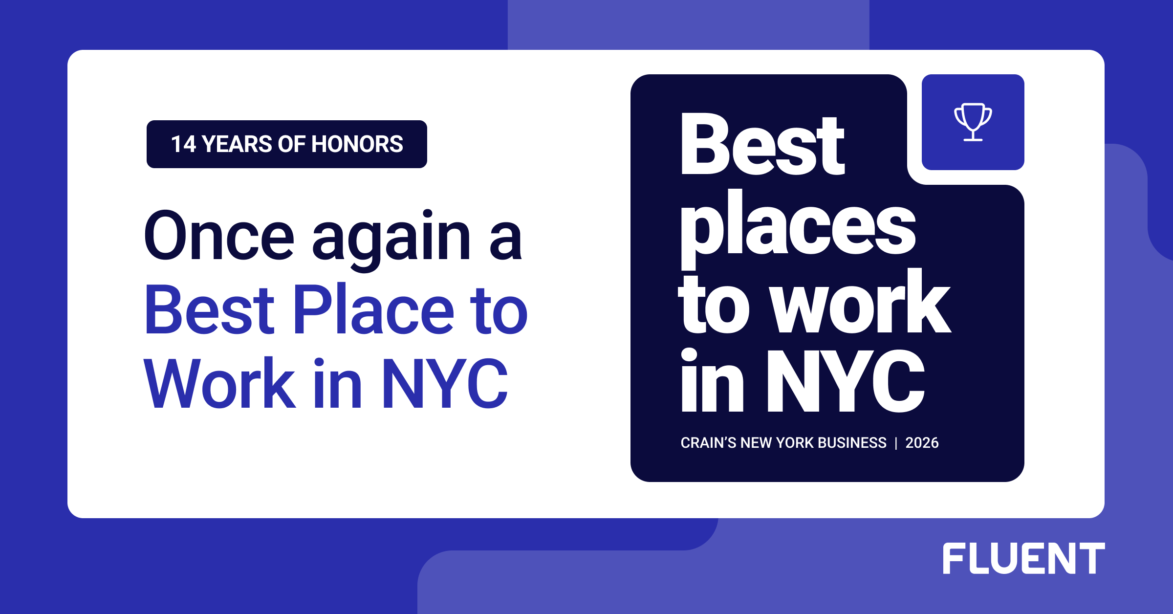 Fluent Named to Crain’s New York Business 2026 Best Places to Work